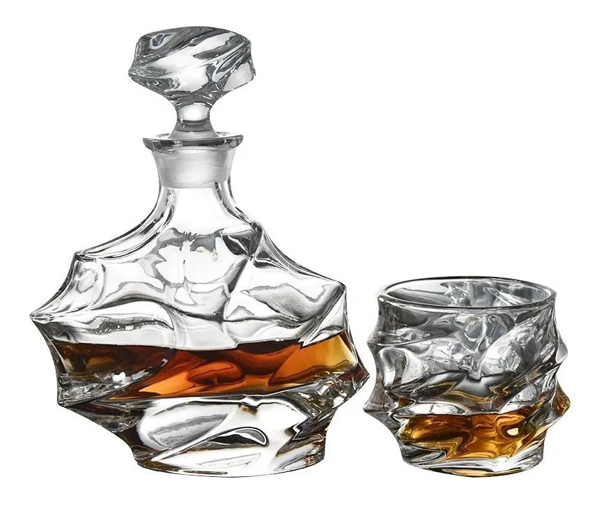 900ml Glass Whisky/Liquor Decanter + 6 Super Luxury Glasses