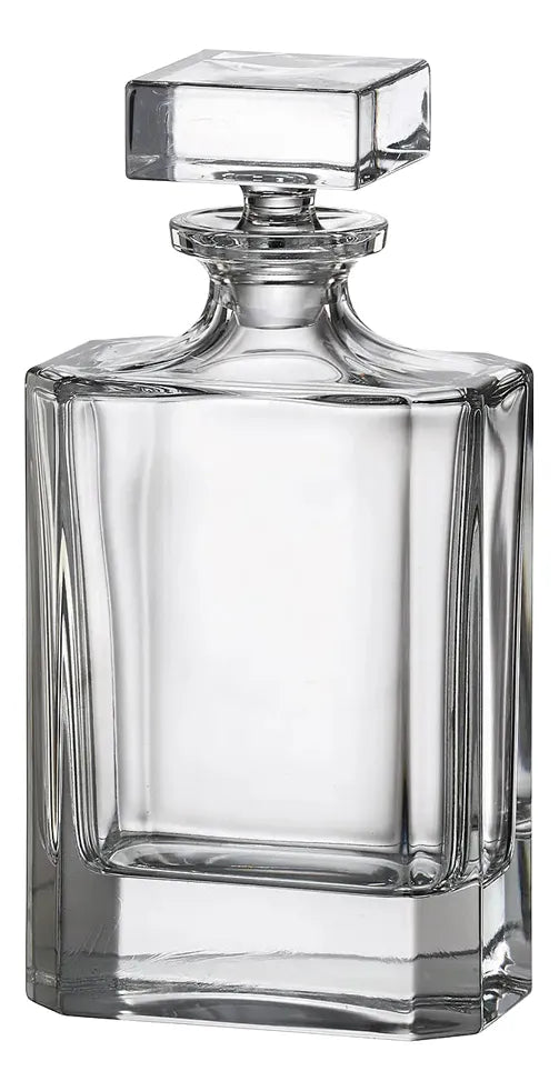 Bohemia Crystal Whisky Decanter and Glass Set – 7-Piece Clear