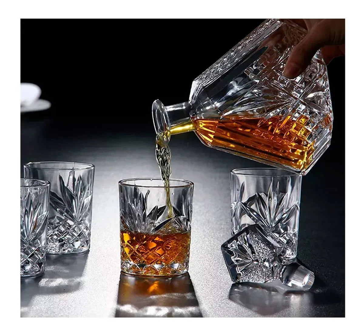 Whisky Decanter Set With 6 Glasses – Whisky / Liquor Bottle